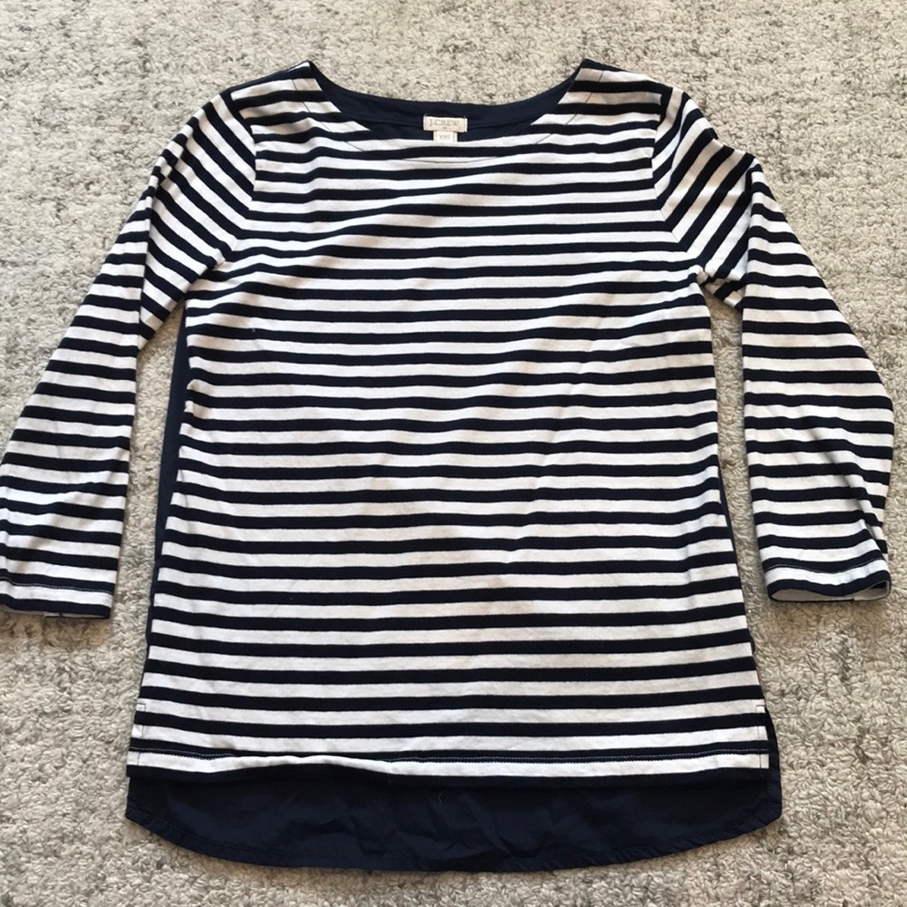 Blue and White Stripe Tunic Shirt